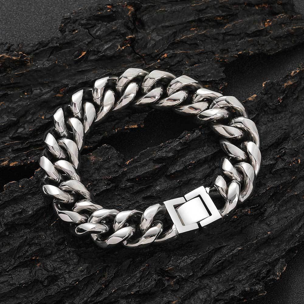 6/8/10/12MM 18K/White Gold Hip-Hop Miami Cuban Link Bracelet TRIPOD JEWELRY