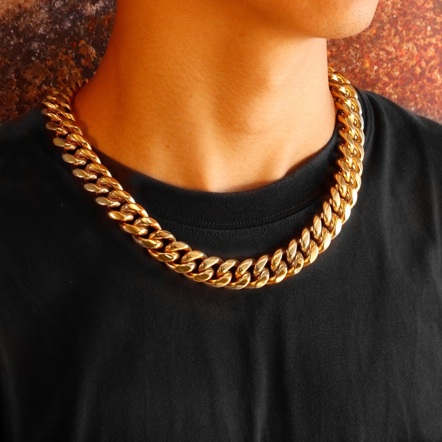 Miami Link Chain Necklace- Gold & White Gold TRIPOD JEWELRY