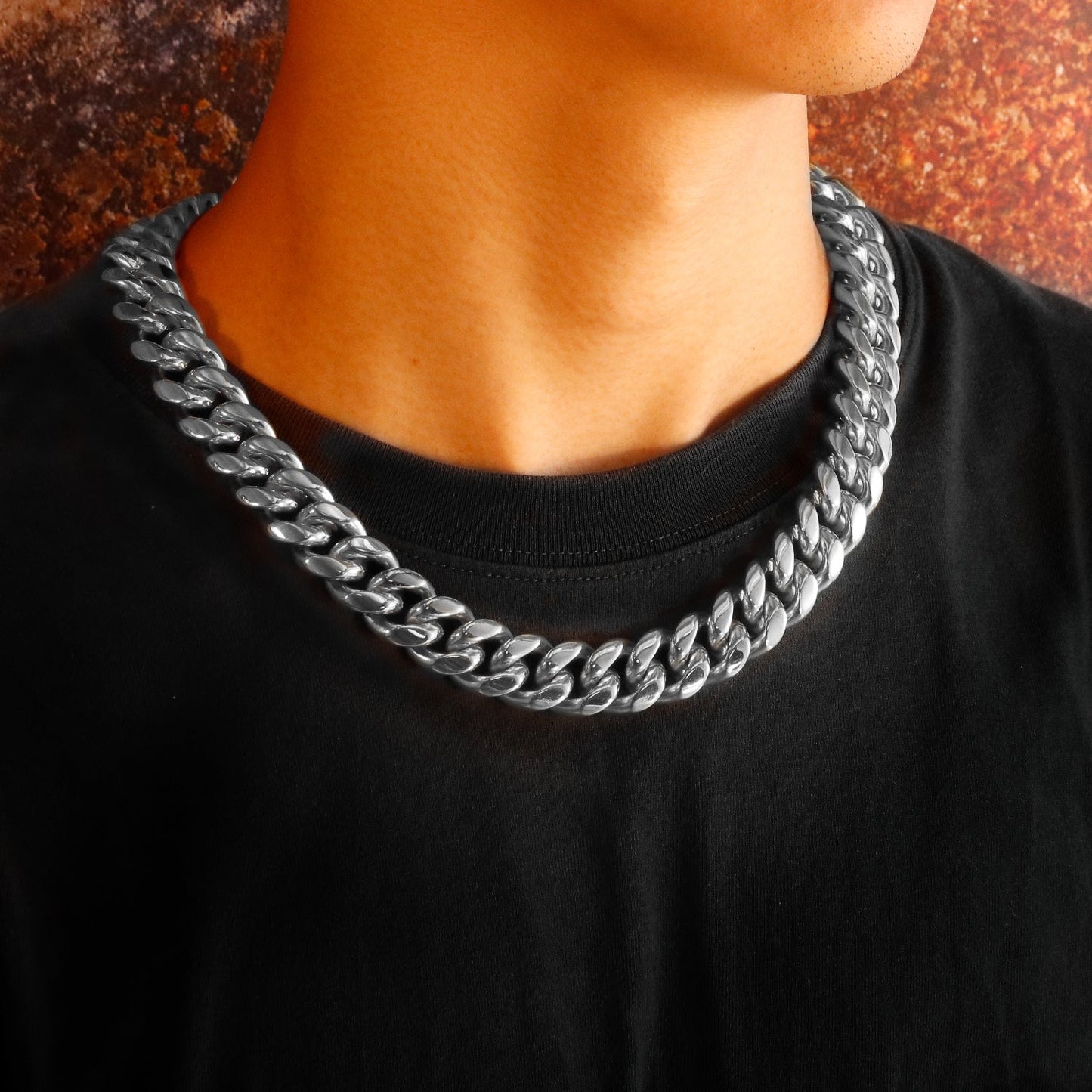 Miami Link Chain Necklace- Gold & White Gold TRIPOD JEWELRY