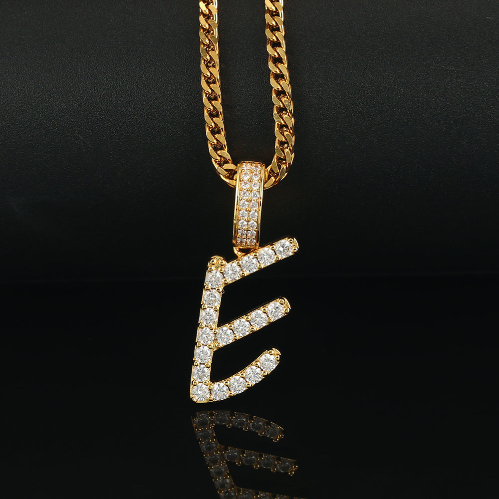 14k Gold Letter Pendant Initial Necklaces Personalized Gold Plated Tripodjewelry
