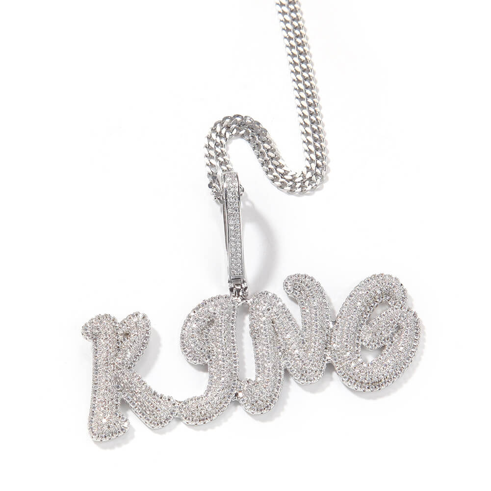 Customized Diamond Letters Pendant Gift For Men TRIPOD JEWELRY