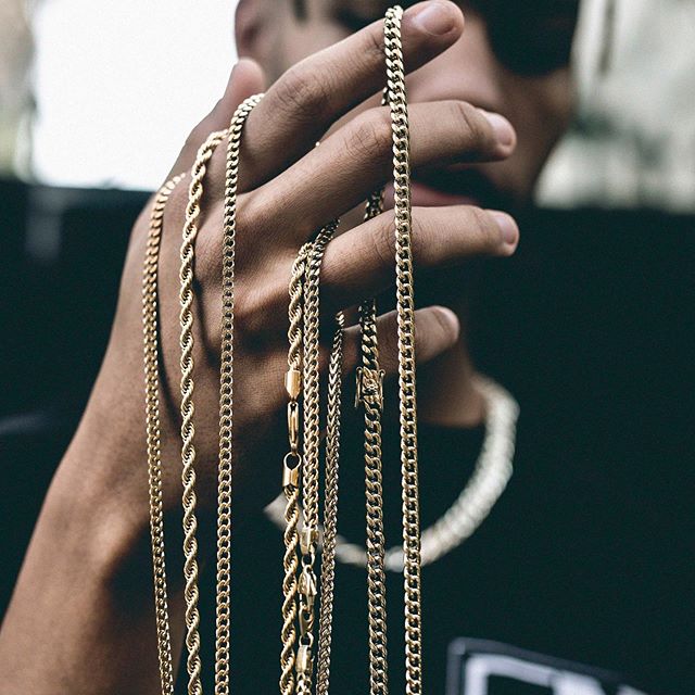 3MM 18K Gold Plated Stainless Steel Franco Chain Necklace Tripodjewelry