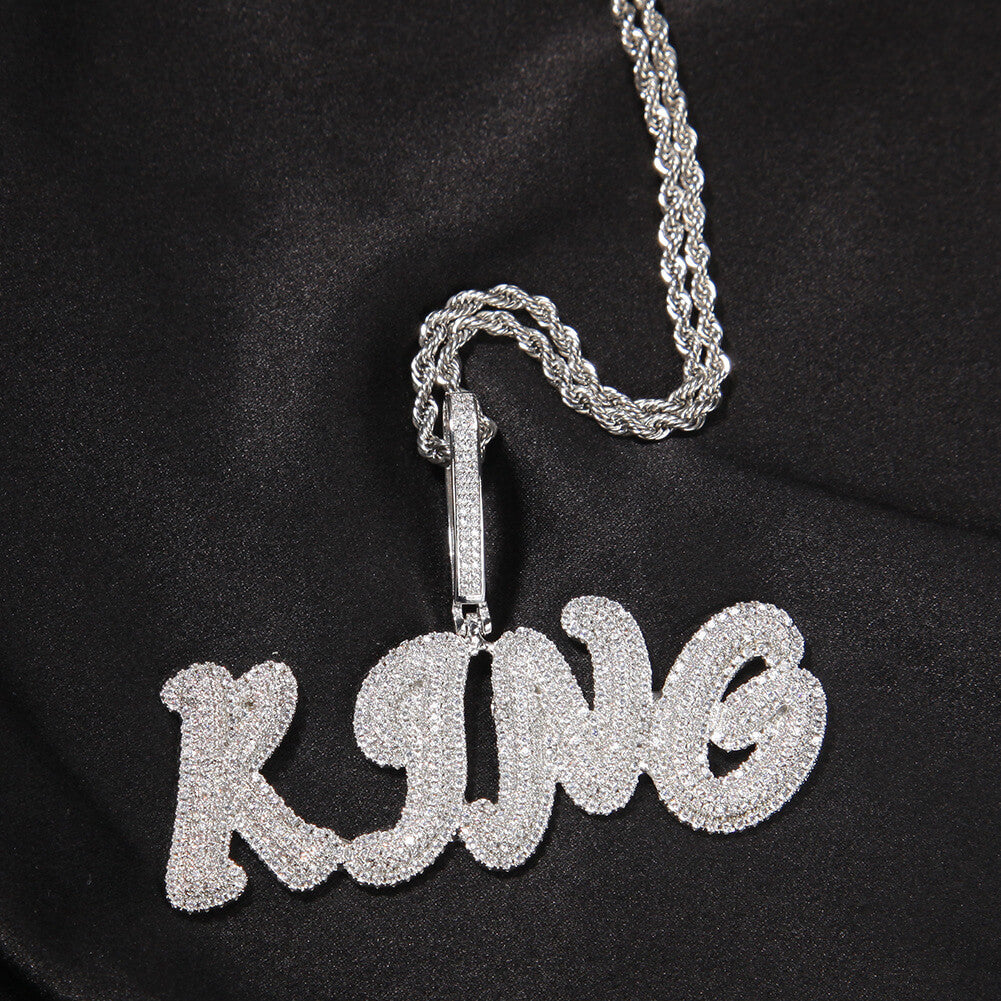 Customized Diamond Letters Pendant Gift For Men TRIPOD JEWELRY