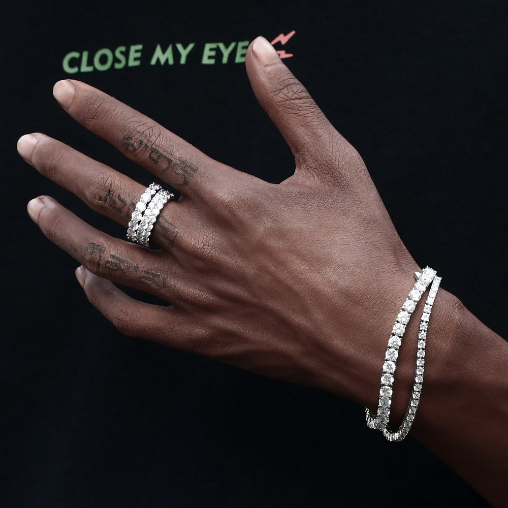 5MM White Gold Plated Tennis Bracelet - Tripodjewelry