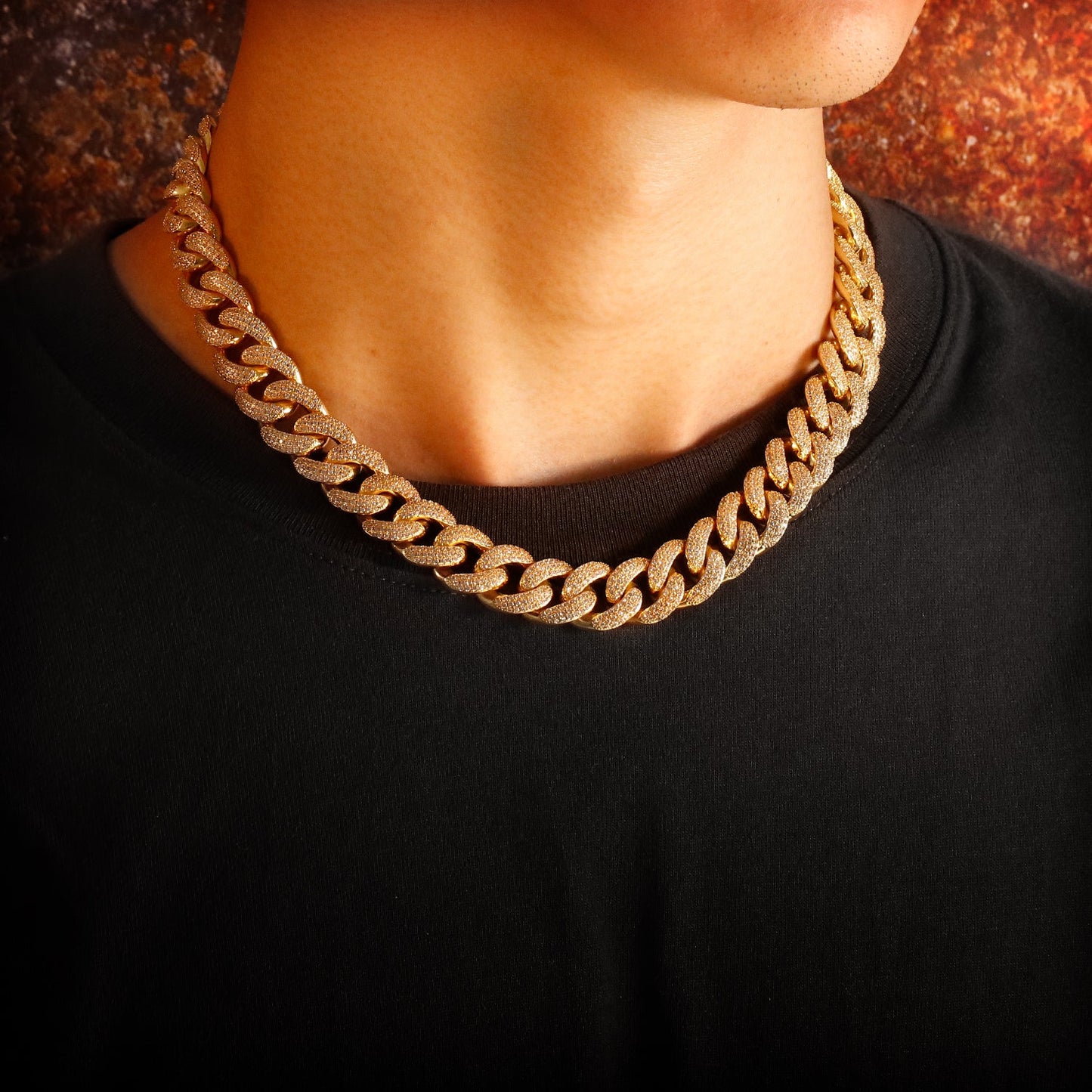 Miami Link Chain Necklace- Gold & White Gold TRIPOD JEWELRY