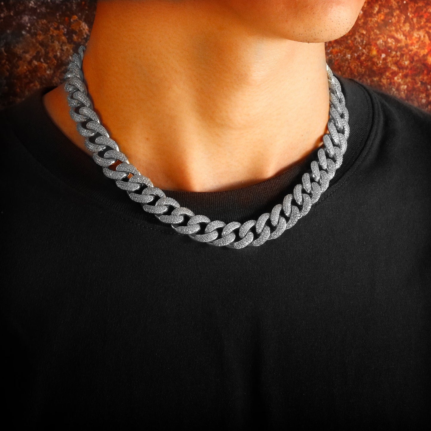 Miami Link Chain Necklace- Gold & White Gold TRIPOD JEWELRY