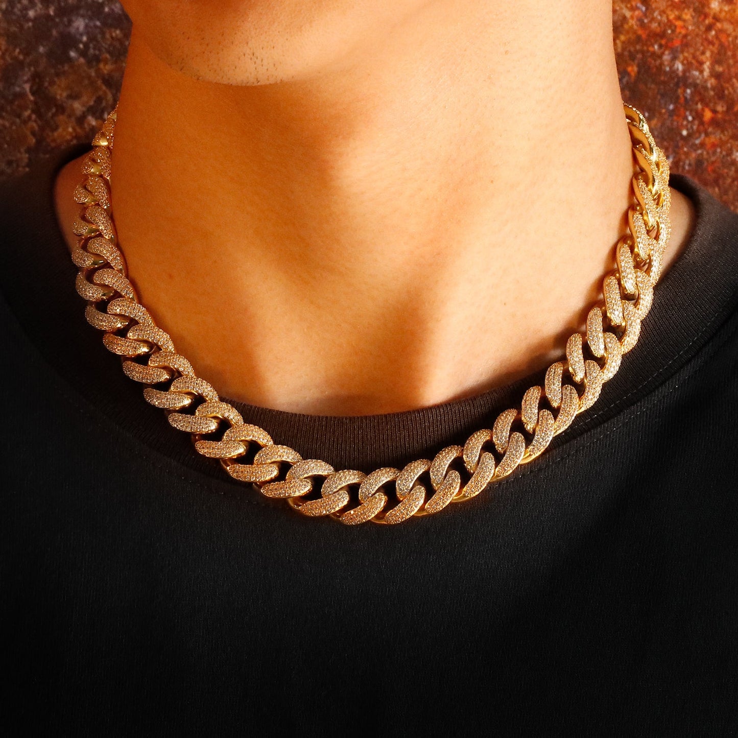 Miami Link Chain Necklace- Gold & White Gold TRIPOD JEWELRY