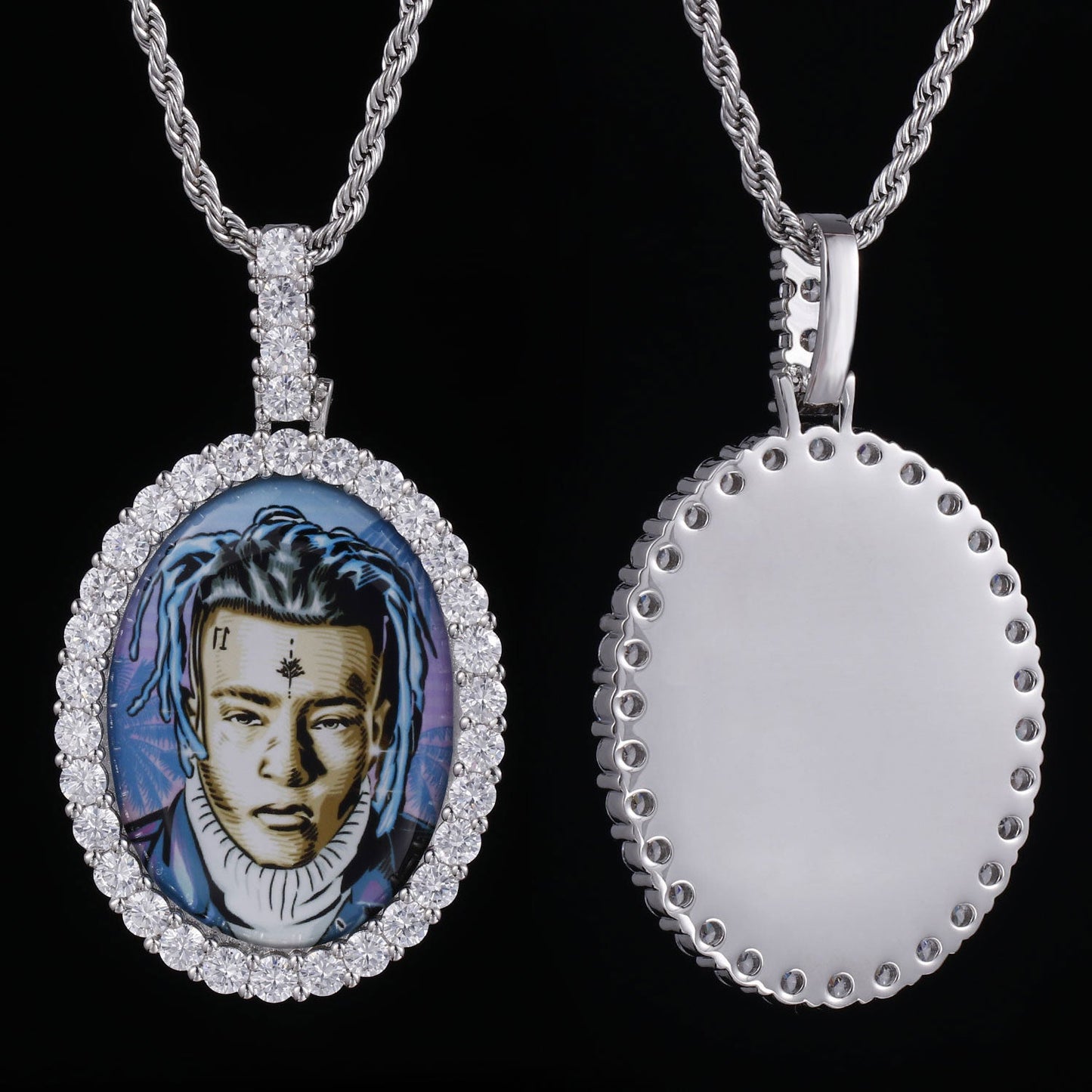 Picture Custom Pendant - Oval Personalized Necklace TRIPOD JEWELRY