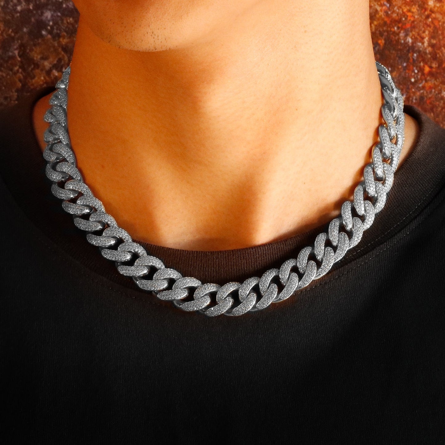 Miami Link Chain Necklace- Gold & White Gold TRIPOD JEWELRY