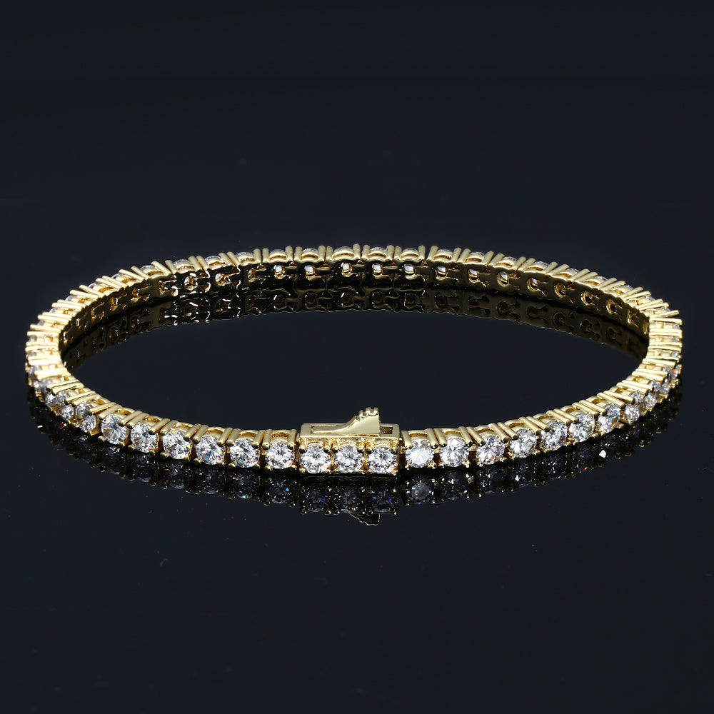 4MM Gold Plated Tennis Bracelet - Tripodjewelry