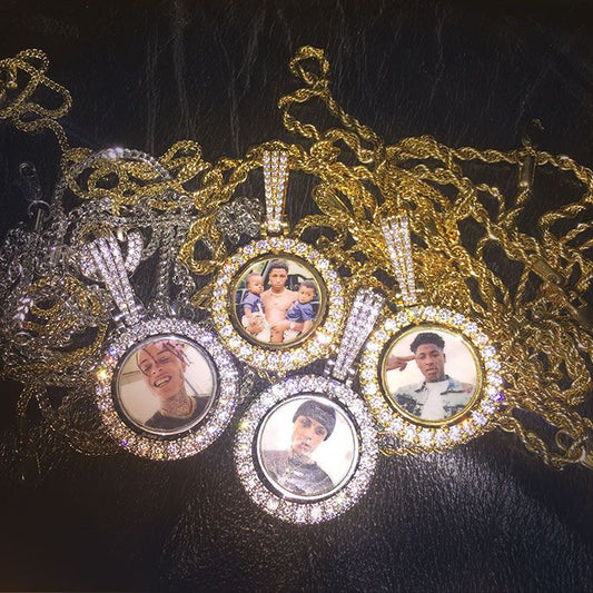 Double Sided Rotating Custom Photo Pendant - Tripodjewelry