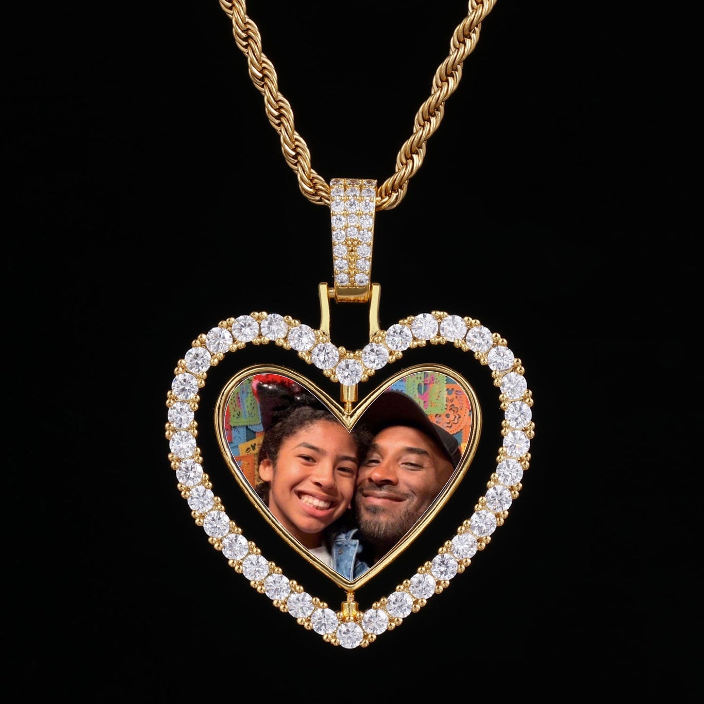 Heart-shaped Customised 18K Zirconia Pendant TRIPOD JEWELRY