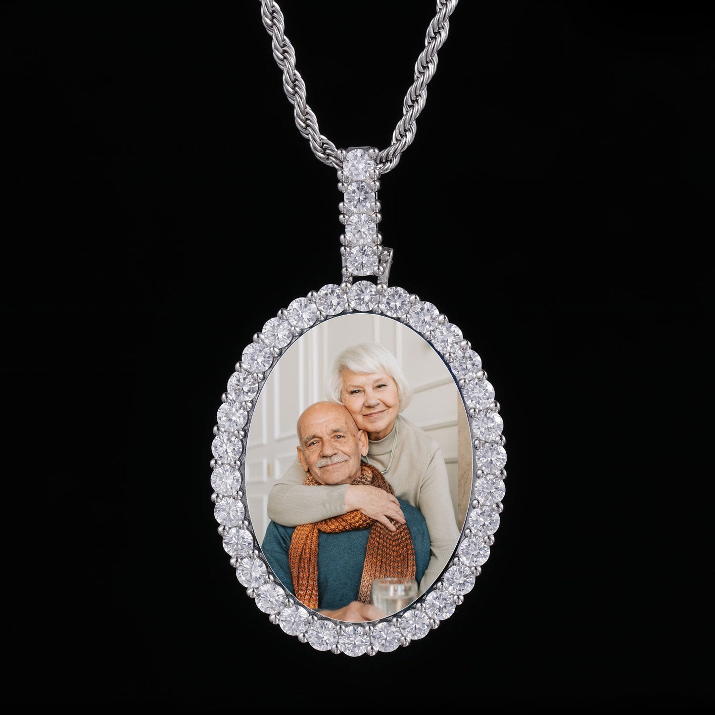 Picture Custom Pendant - Oval Personalized Necklace TRIPOD JEWELRY