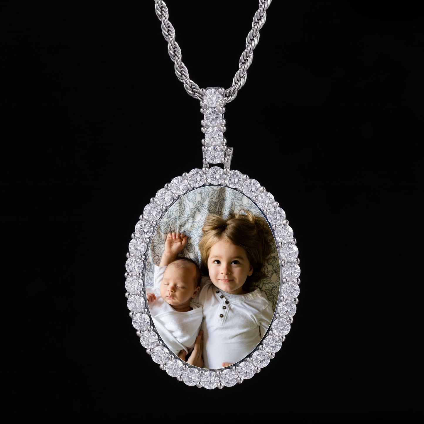 Picture Custom Pendant - Oval Personalized Necklace TRIPOD JEWELRY