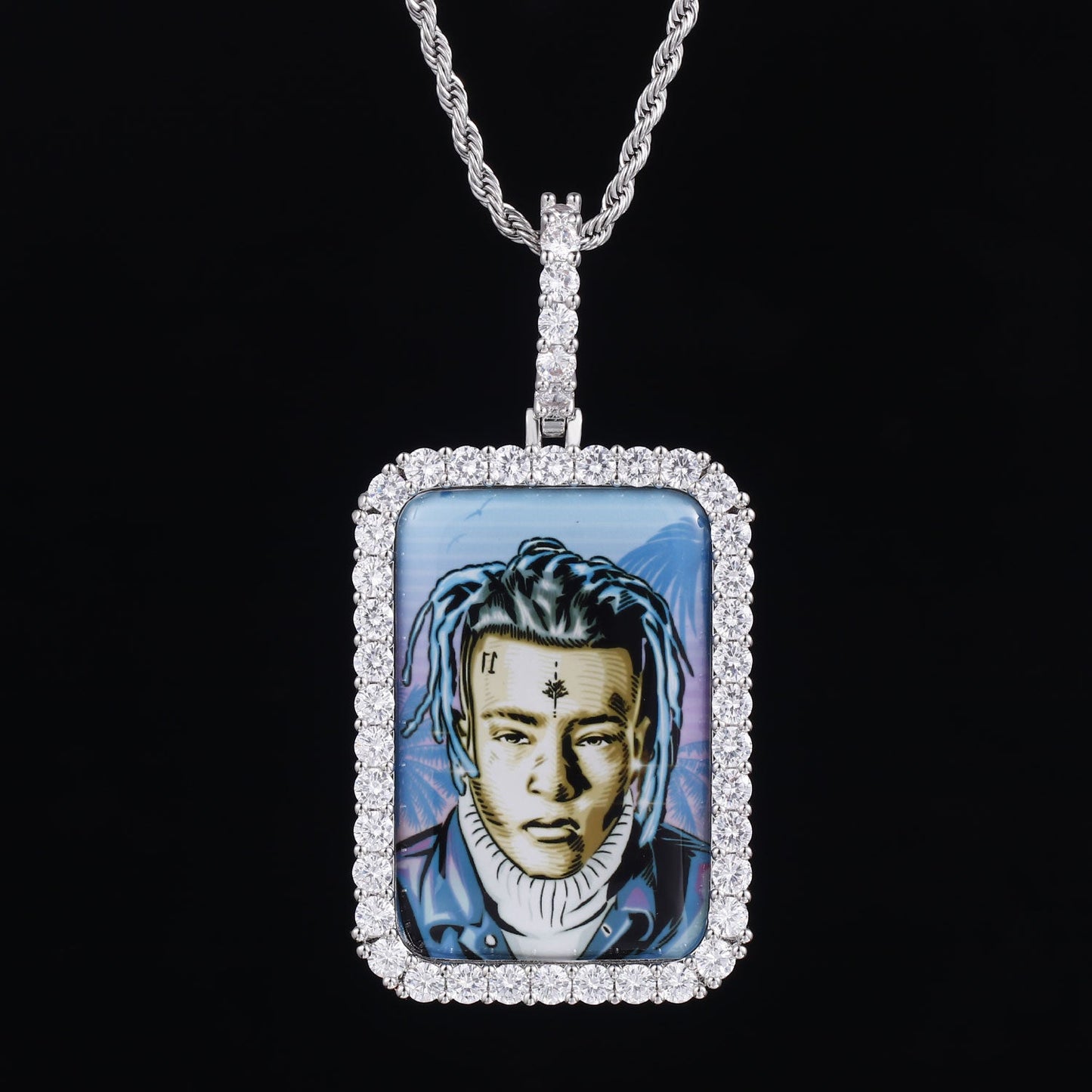Picture Custom Pendant - Square Shield TRIPOD JEWELRY