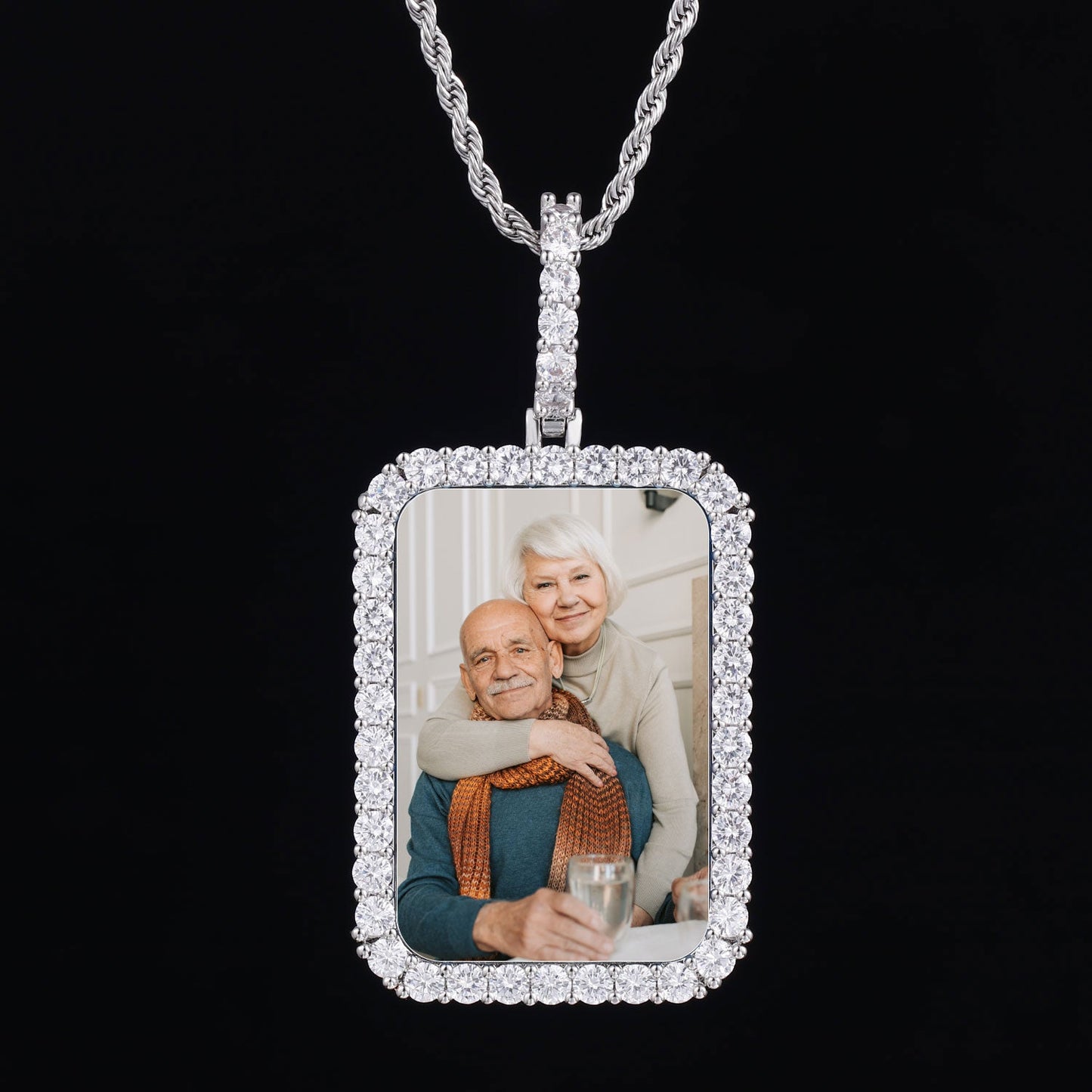 Picture Custom Pendant - Square Shield TRIPOD JEWELRY