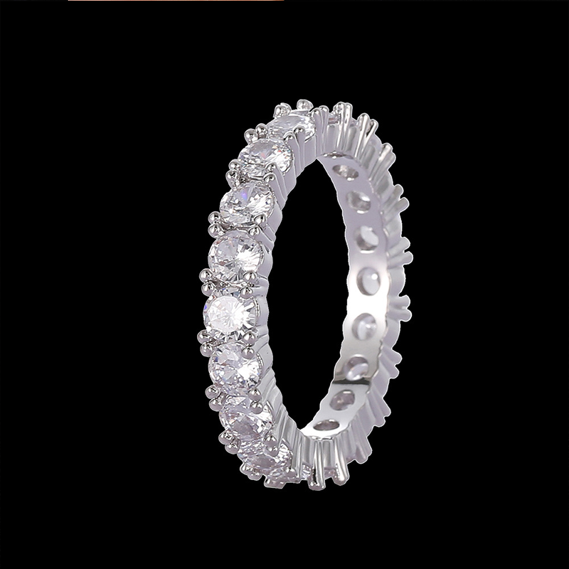 White Gold Single Eternity Ring Tripodjewelry