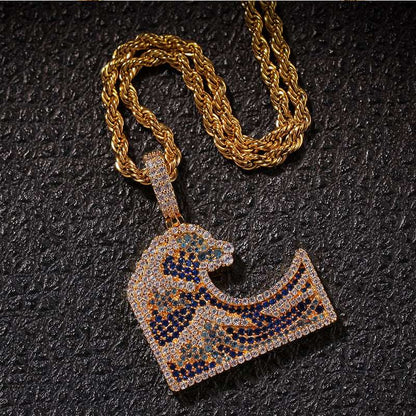 18K Gold Iced Kanagawa Surf Pendants Pendant