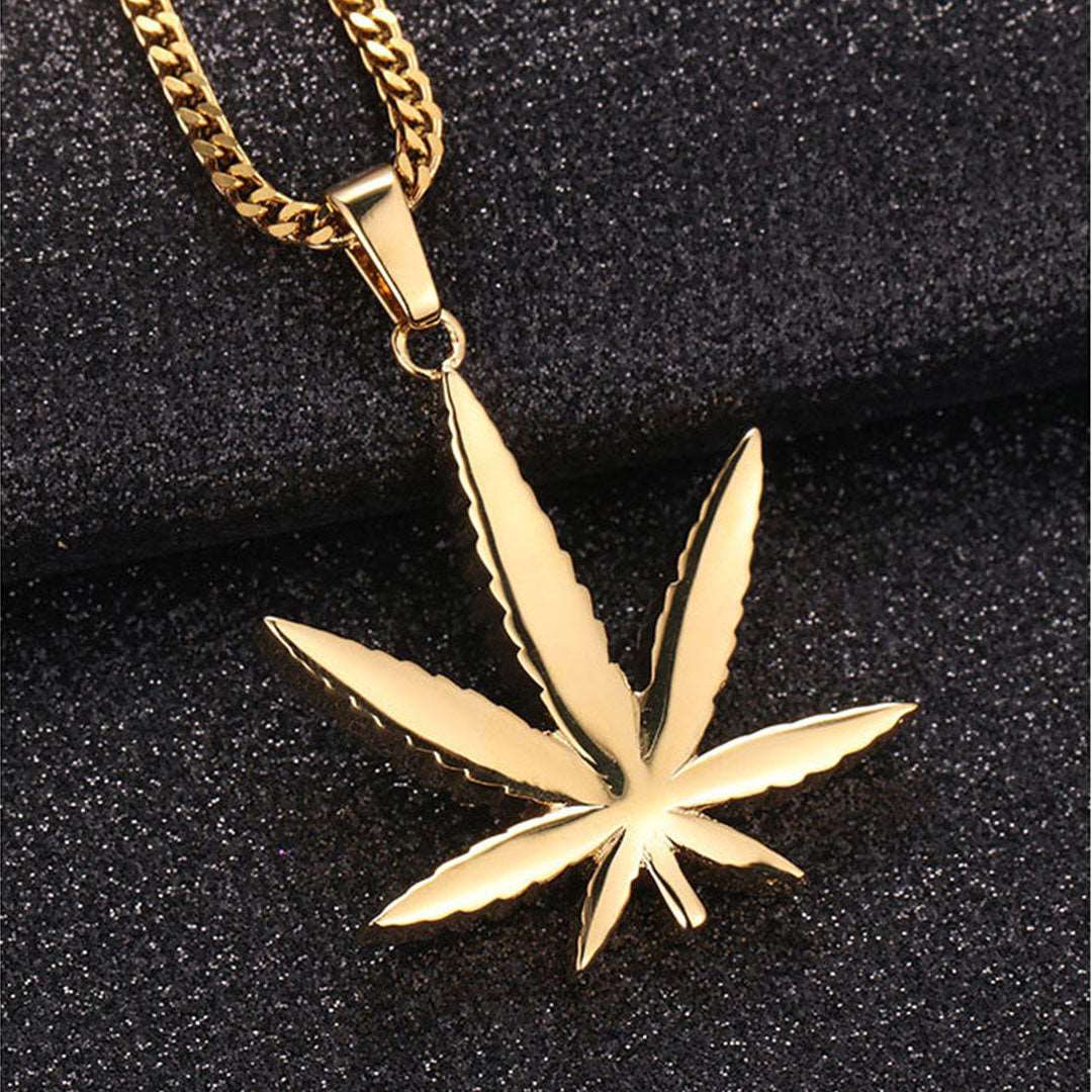 18k Gold Maple Leaf Pendant
