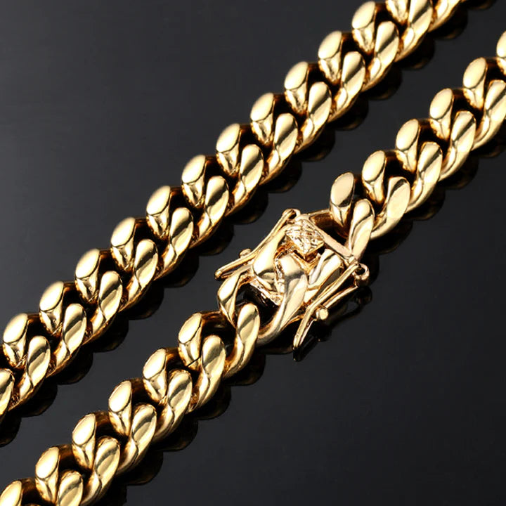 12MM 14K Gold Plated Miami Cuban Link Bracelet