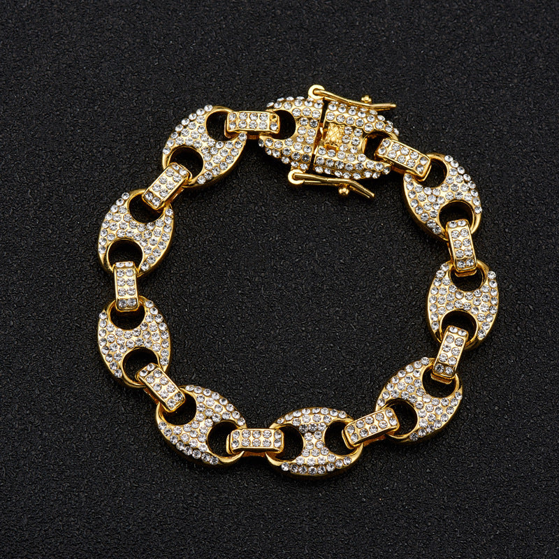 13MM 18K/White Gold Iced Out Cuban Chain Necklace