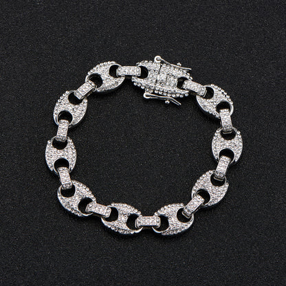 13MM 18K/White Gold Iced Out Cuban Chain Necklace