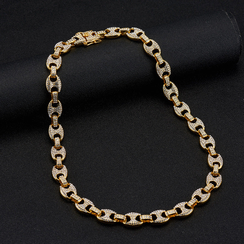 13MM 18K/White Gold Iced Out Cuban Chain Necklace