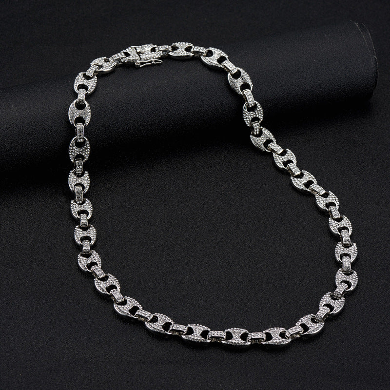 13MM 18K/White Gold Iced Out Cuban Chain Necklace