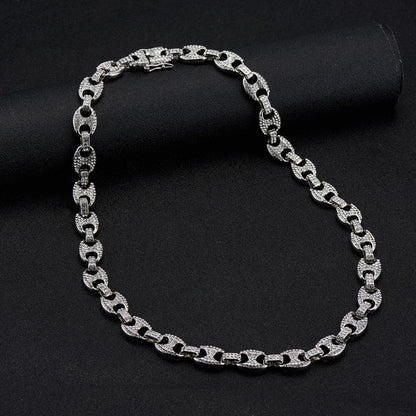 13MM 18K/White Gold Iced Out Cuban Chain Necklace