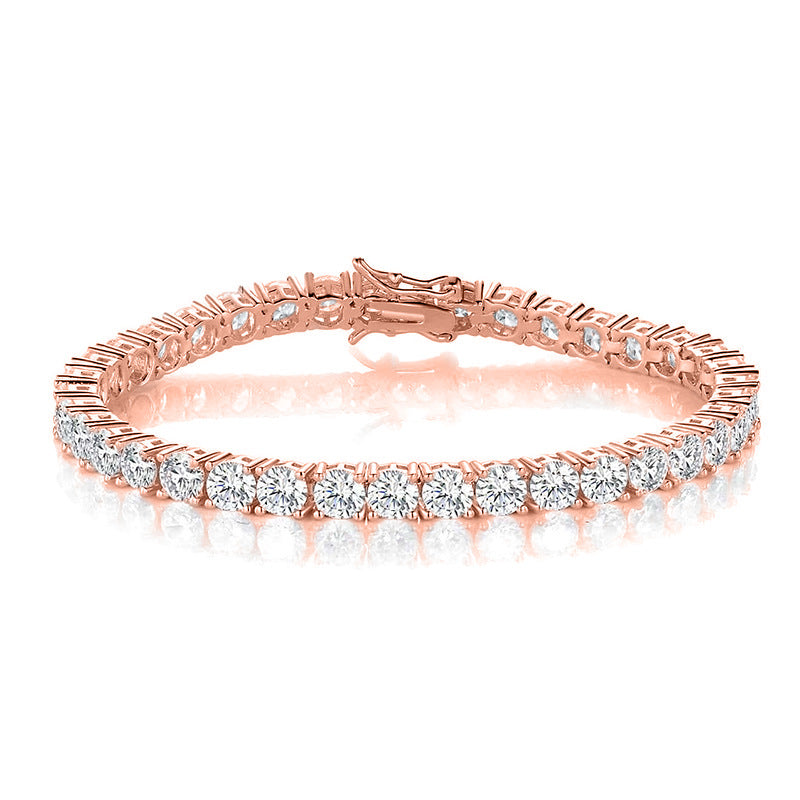 3/4/5/6/7MM 18K/White Gold Hip-Hop Tennis Bracelet For Men & Women