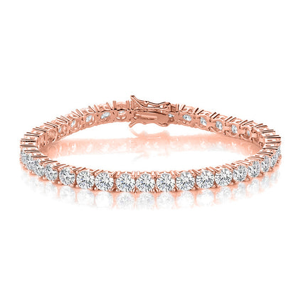 3/4/5/6/7MM 18K/White Gold Hip-Hop Tennis Bracelet For Men & Women