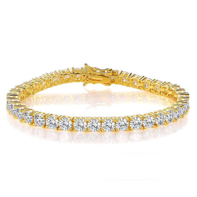 3/4/5/6/7MM 18K/White Gold Hip-Hop Tennis Bracelet For Men & Women