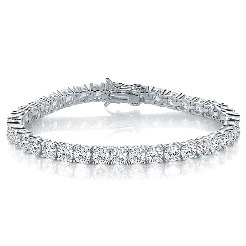 3/4/5/6/7MM 18K/White Gold Hip-Hop Tennis Bracelet For Men & Women