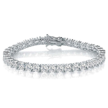 3/4/5/6/7MM 18K/White Gold Hip-Hop Tennis Bracelet For Men & Women