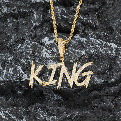 Custom Name Letters Pendant Necklace For Men