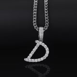 14k Gold Letter Pendant Initial Necklaces Personalized Gold Plated