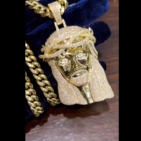 925 Sterling Silver Jesus Head Pendant Tripodjewelry