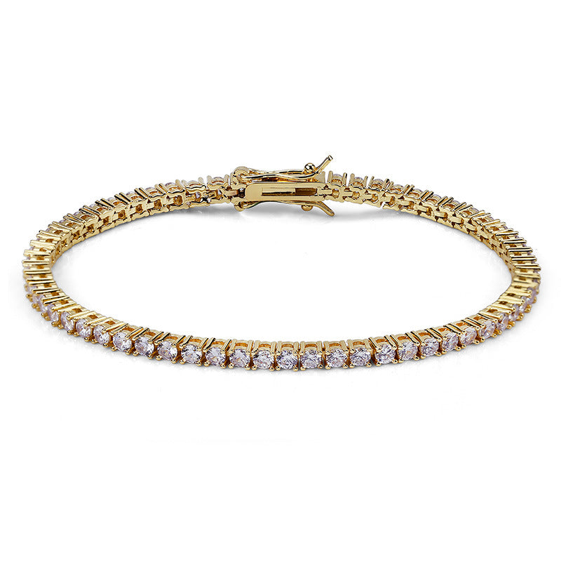 3MM 18K/White Gold Zircon Tennis Bracelet
