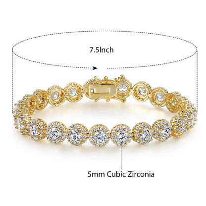 5MM 18K/White Gold Zircon Tennis Bracelet