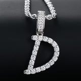 14k Gold Letter Pendant Initial Necklaces Personalized Gold Plated