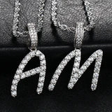 14k Gold Letter Pendant Initial Necklaces Personalized Gold Plated