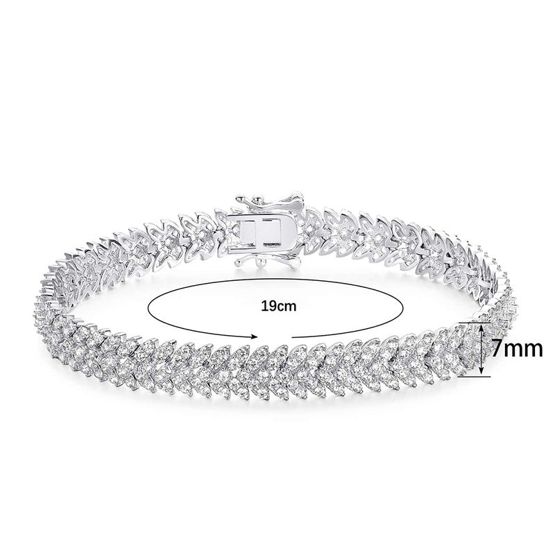 7MM 18K/White Gold Hip-Hop Tennis Bracelet