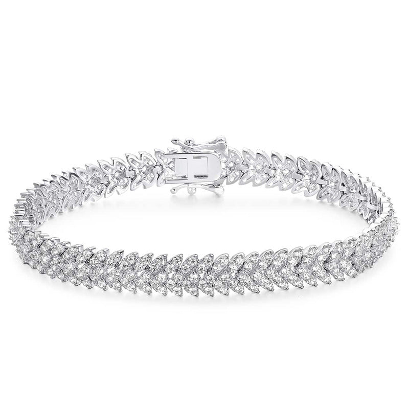 7MM 18K/White Gold Hip-Hop Tennis Bracelet