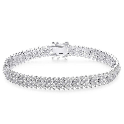 7MM 18K/White Gold Hip-Hop Tennis Bracelet