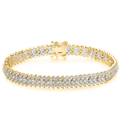 7MM 18K/White Gold Hip-Hop Tennis Bracelet