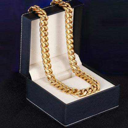8/10/12MM 18K Gold Plated Iced Out Clasp Miami Cuban Link Chain & Bracelet Set