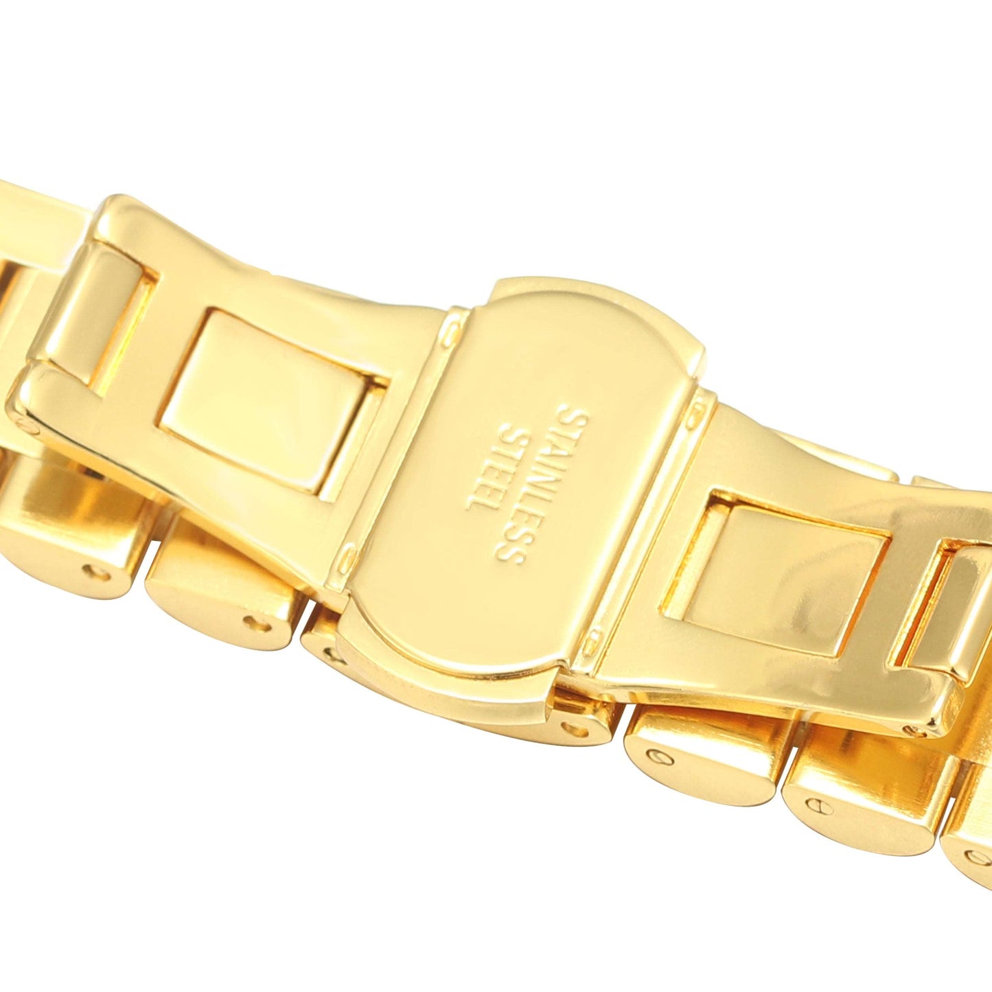 15MM 14K Gold Plated Iced Out Watch Bracelet
