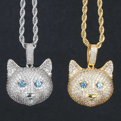 14K/White Gold Plated Iced Out Animal Pendant