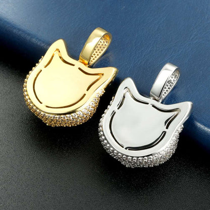 14K/White Gold Plated Iced Out Animal Pendant