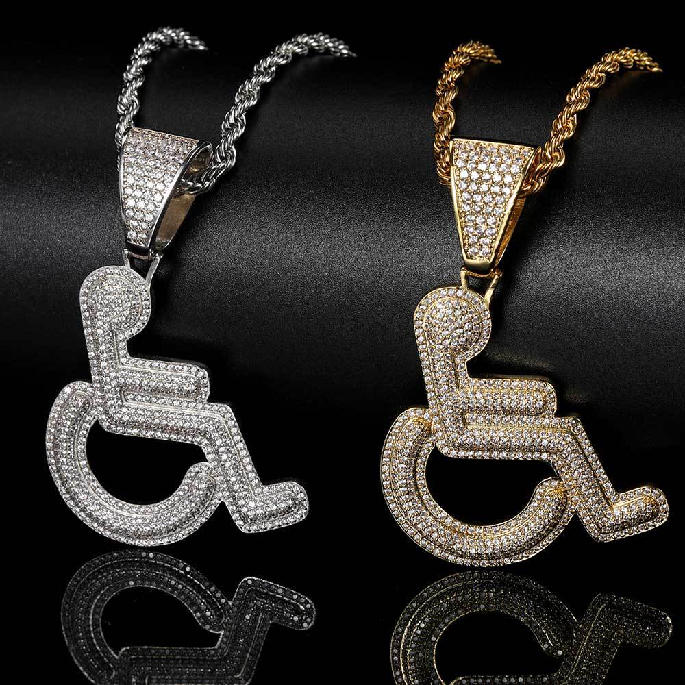 18K/White Gold Disabled Symbol Pendant